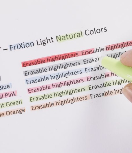 FriXion Light Natural Colors - Erasable Highlighter pen - Medium Tip -  Collections